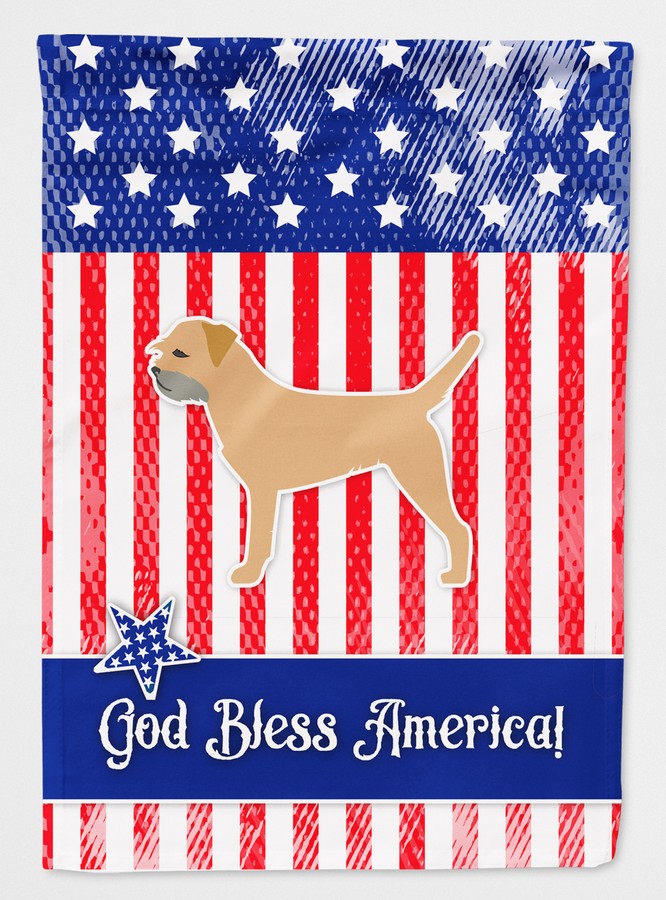 BB3289GF USA Patriotic Border Terrier Flag Garden Size
