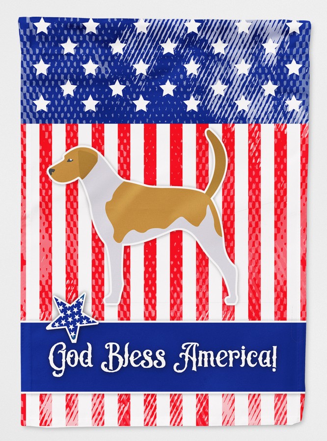 BB3298GF USA Patriotic American Foxhound Flag Garden Size