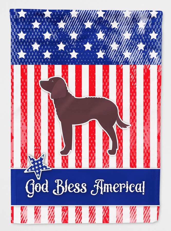 AUSA Patriotic merican Water Spaniel Flag Garden Size