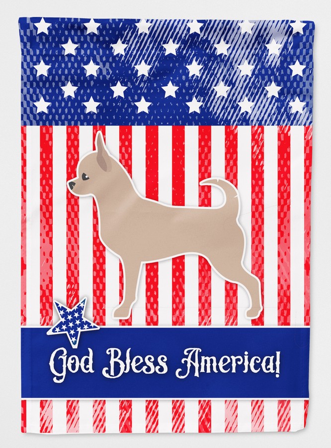 BB3350GF USA Patriotic Chihuahua Flag Garden Size