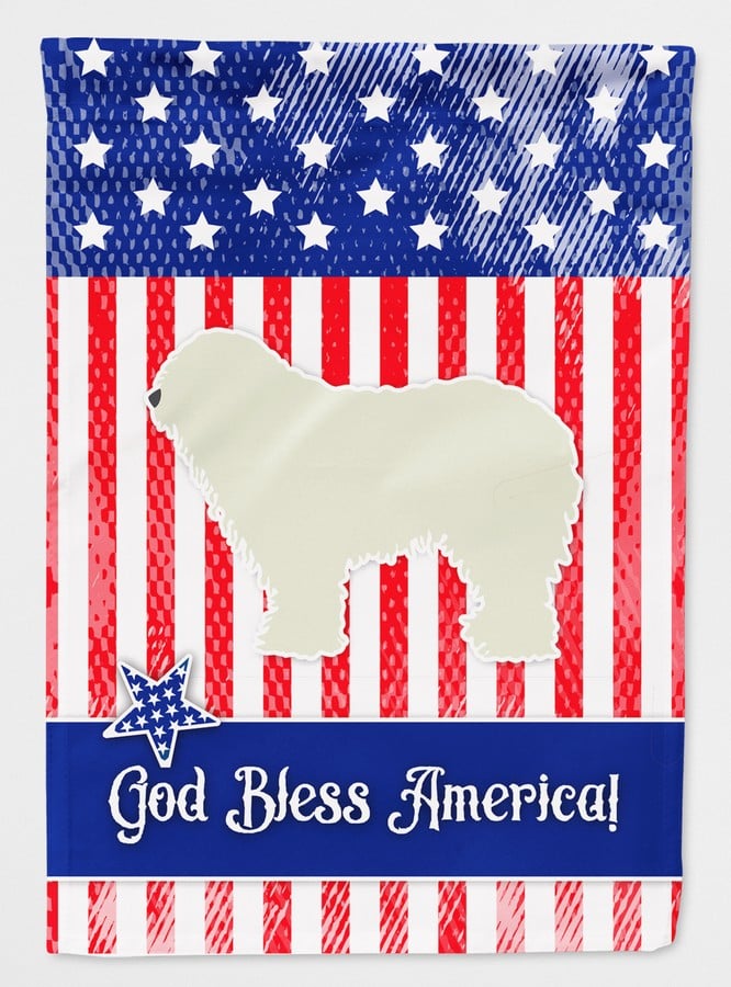 BB3355GF USA Patriotic Komondor Flag Garden Size