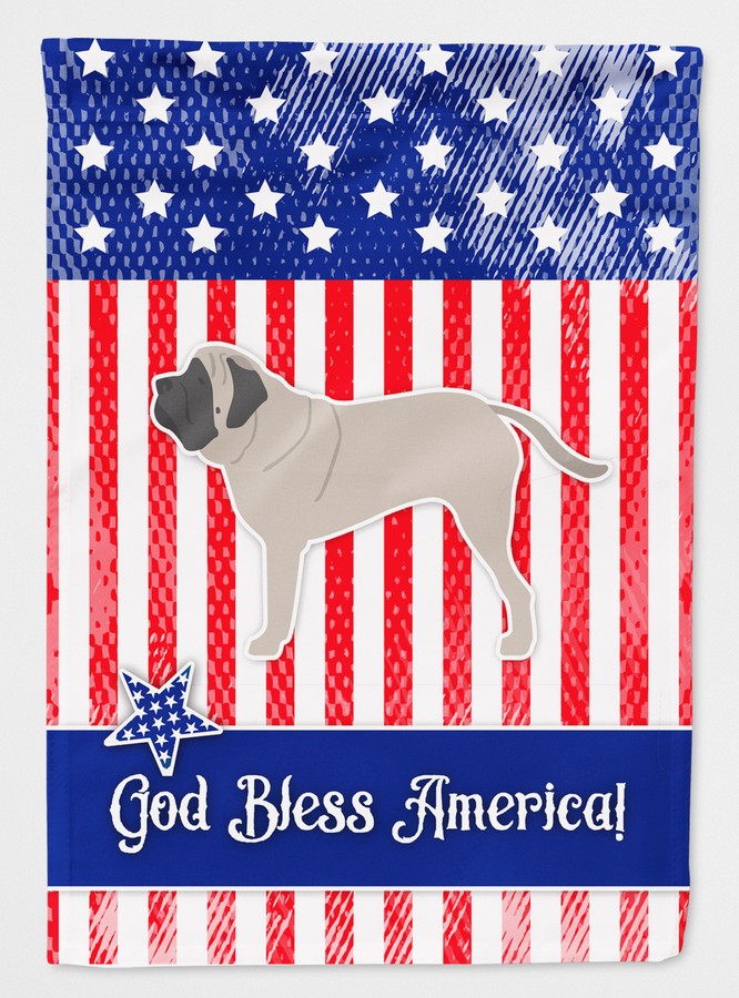 BB3356GF USA Patriotic English Mastiff Flag Garden Size