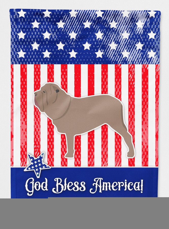 BB3365GF USA Patriotic Neapolitan Mastiff Flag Garden Size