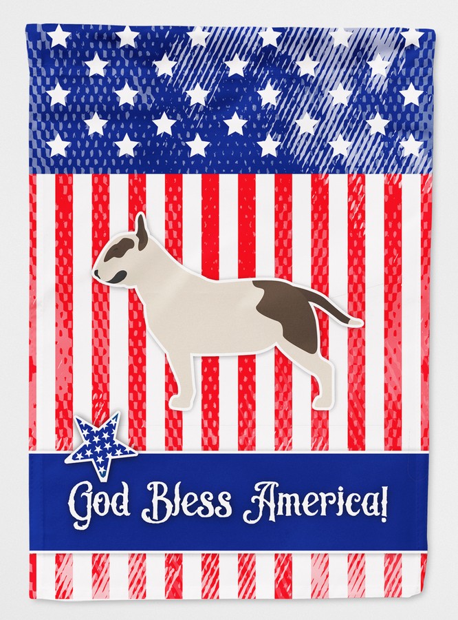 BB3378GF USA Patriotic Bull Terrier Flag Garden Size