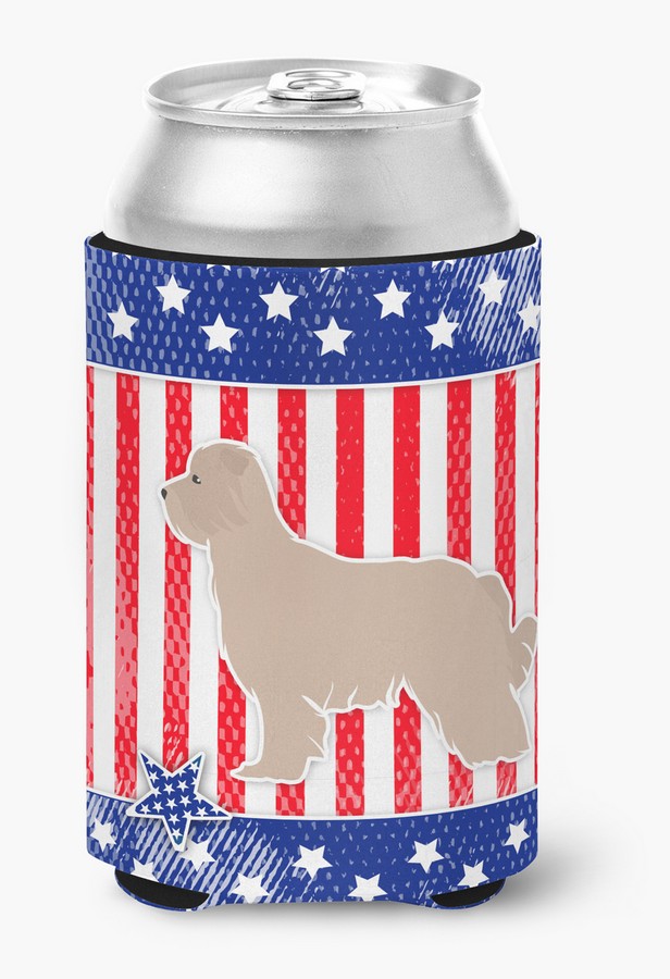 BB3318CC USA Patriotic Pyrenean Shepherd Can or Bottle Hugger