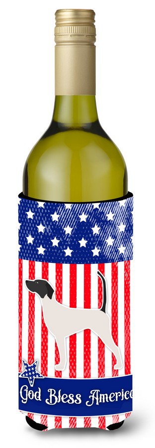 BB3295LITERK USA Patriotic English Pointer Wine Bottle Beverge Insulator Hugger
