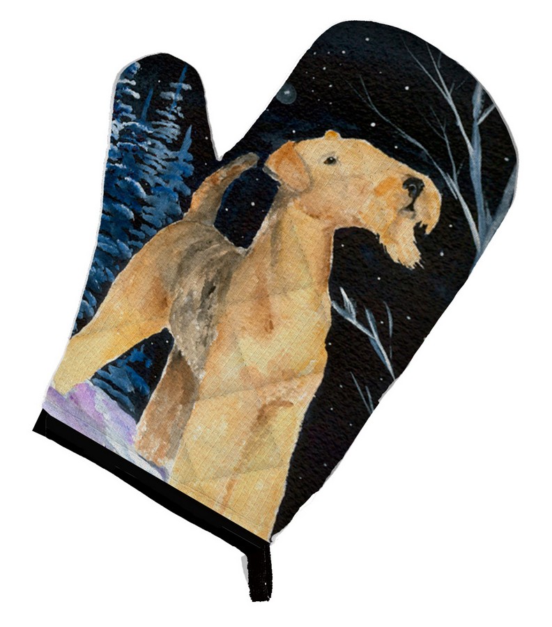 Picture of Carolines Treasures SS8361OVMT Starry Night Airedale Oven Mitt