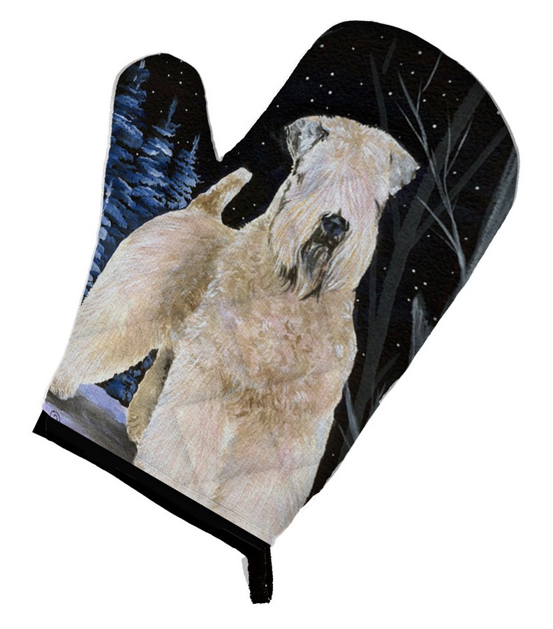 Picture of Carolines Treasures SS8364OVMT Starry Night Wheaten Terrier Soft Coated Oven Mitt