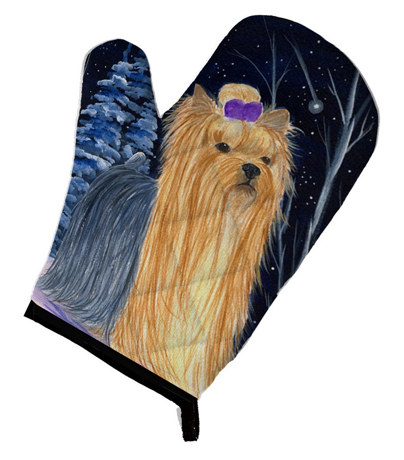 Picture of Carolines Treasures SS8365OVMT Starry Night Yorkie Oven Mitt