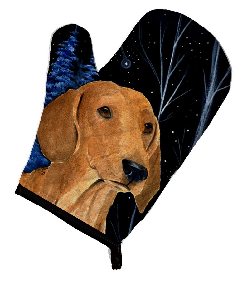 Picture of Carolines Treasures SS8379OVMT Starry Night Dachshund Oven Mitt
