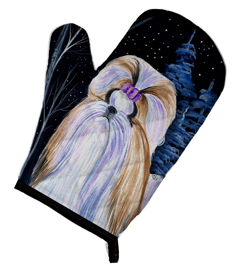 Picture of Carolines Treasures SS8381OVMT Starry Night Shih Tzu Oven Mitt