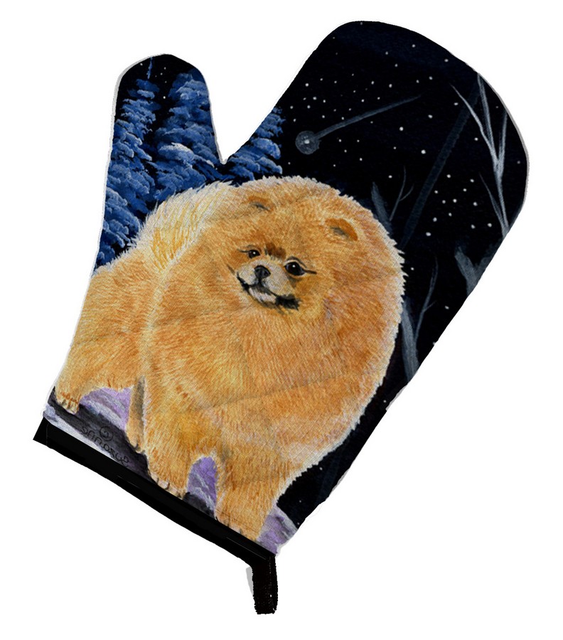 Picture of Carolines Treasures SS8396OVMT Starry Night Pomeranian Oven Mitt
