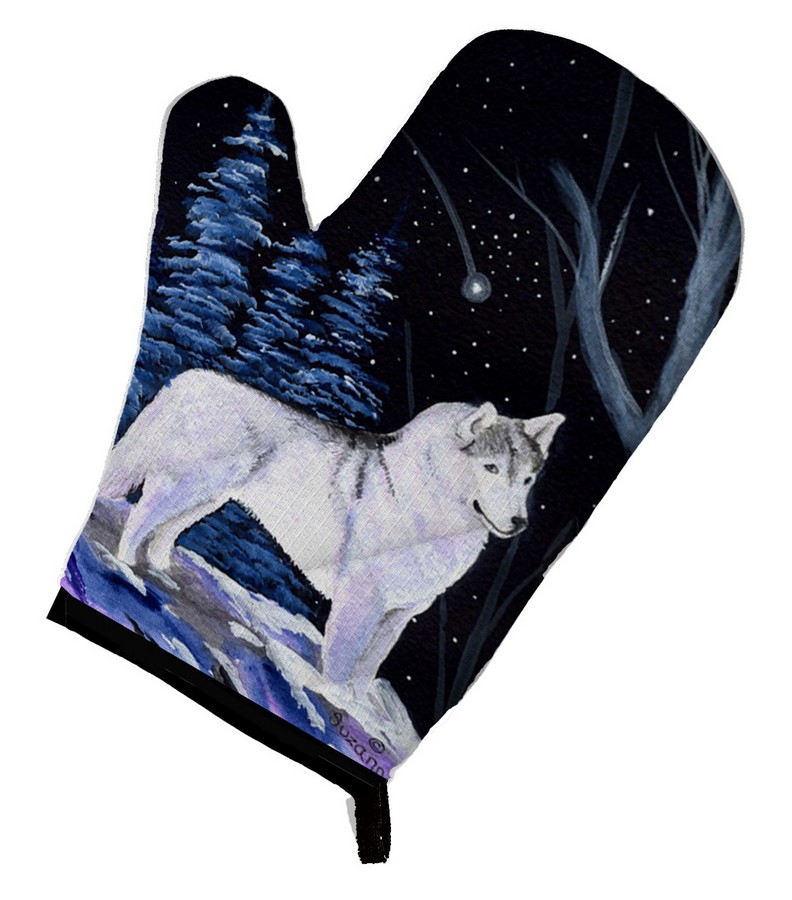 Picture of Carolines Treasures SS8400OVMT Starry Night Siberian Husky Oven Mitt