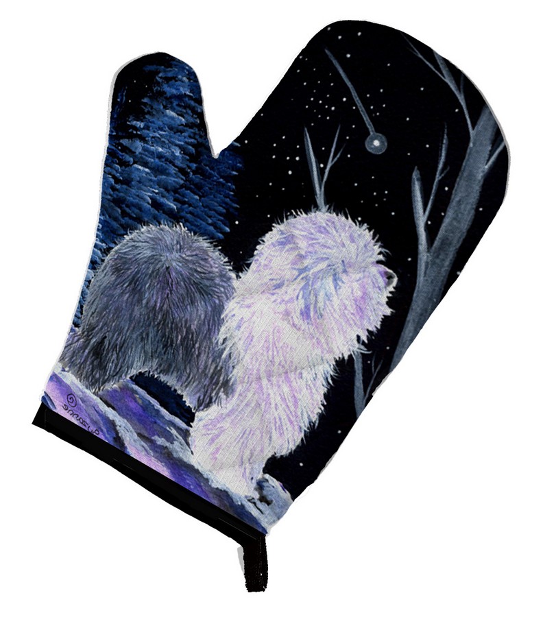 Picture of Carolines Treasures SS8401OVMT Starry Night Old English Sheepdog Oven Mitt