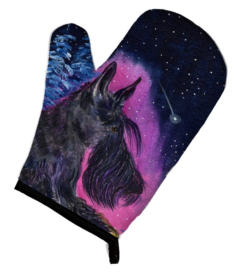 Picture of Carolines Treasures SS8442OVMT Starry Night Scottish Terrier Oven Mitt