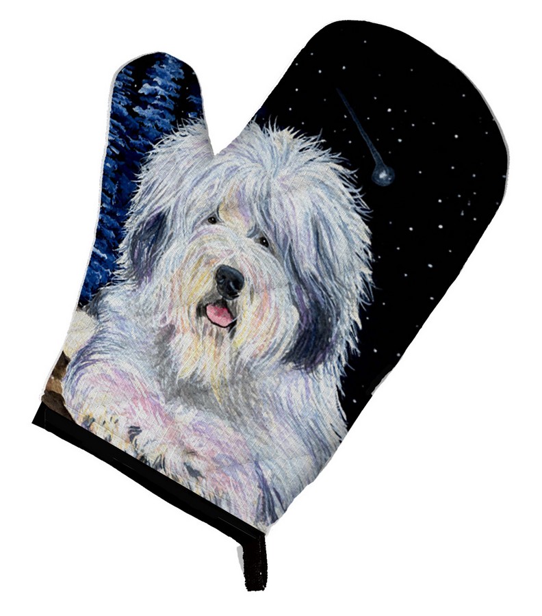 Picture of Carolines Treasures SS8443OVMT Starry Night Old English Sheepdog Oven Mitt