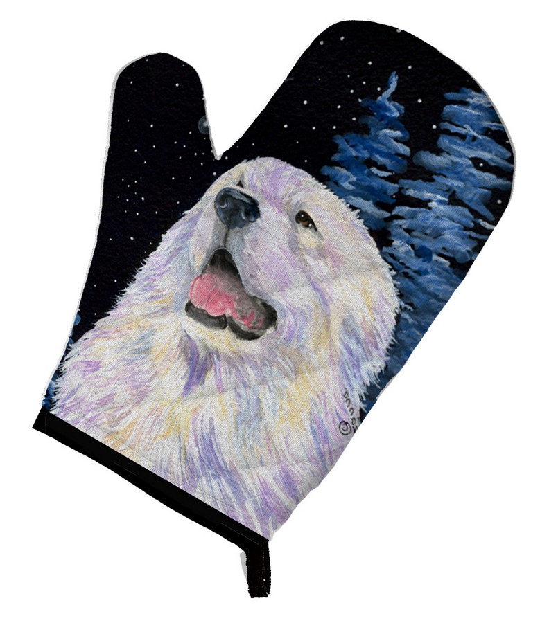 Picture of Carolines Treasures SS8466OVMT Starry Night Great Pyrenees Oven Mitt