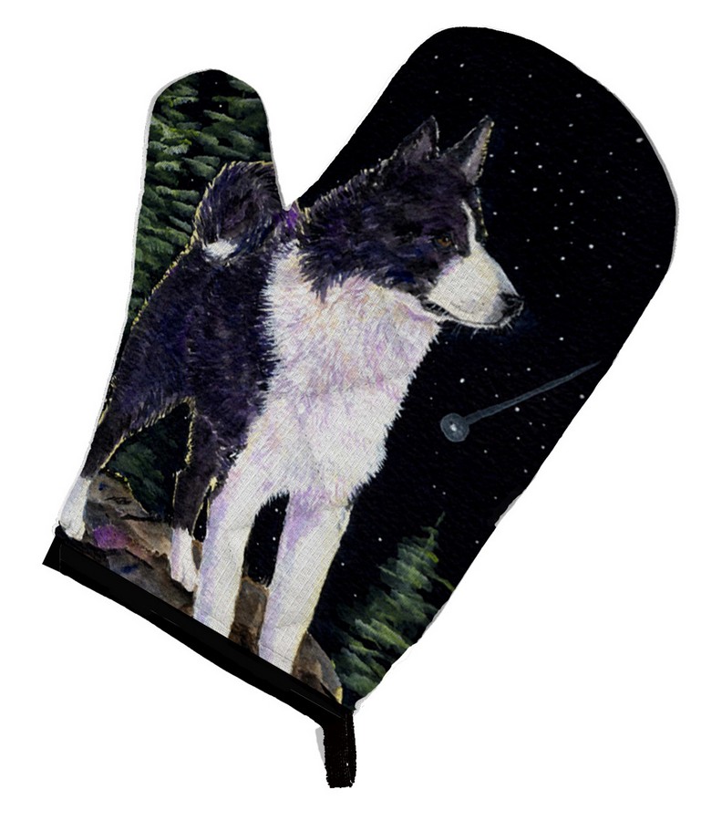 Picture of Carolines Treasures SS8483OVMT Starry Night Karelian Bear Dog Oven Mitt
