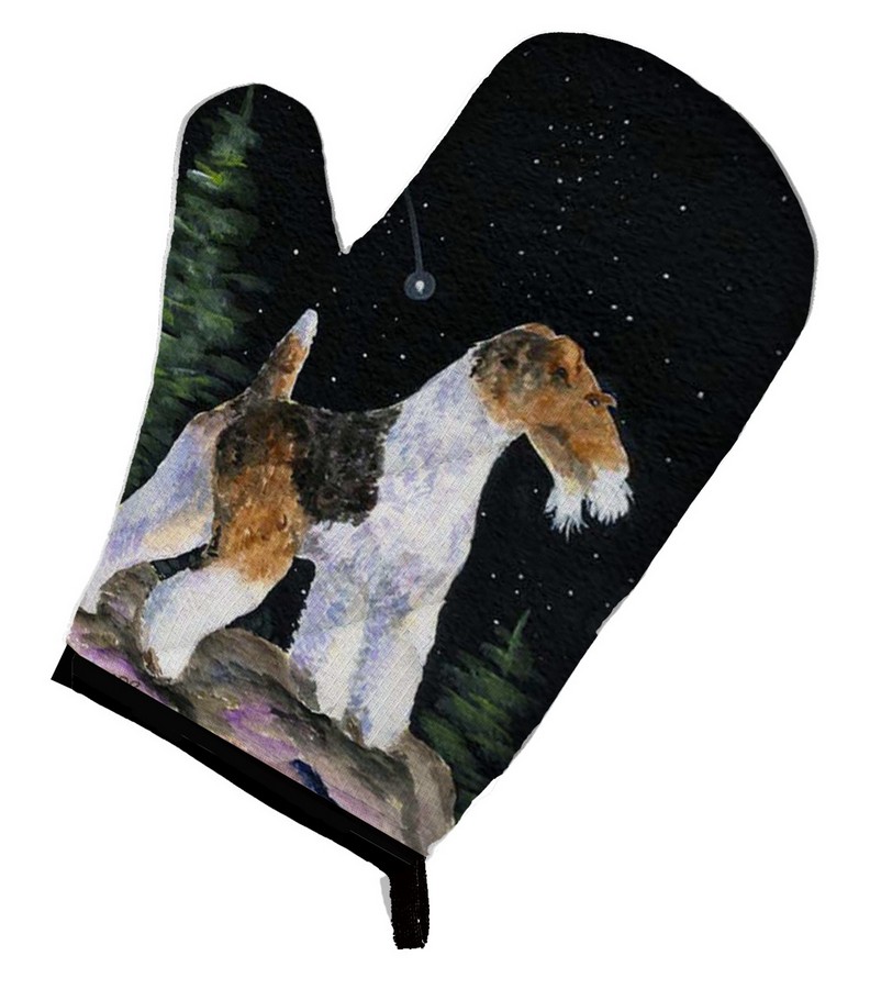 Picture of Carolines Treasures SS8500OVMT Starry Night Fox Terrier Oven Mitt