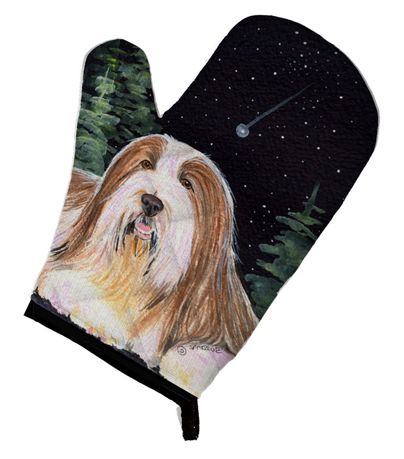 Picture of Carolines Treasures SS8529OVMT Starry Night Bearded Collie Oven Mitt
