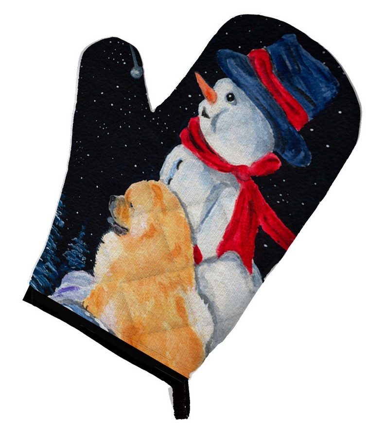 Picture of Carolines Treasures SS8554OVMT Snowman with Chow Chow Oven Mitt