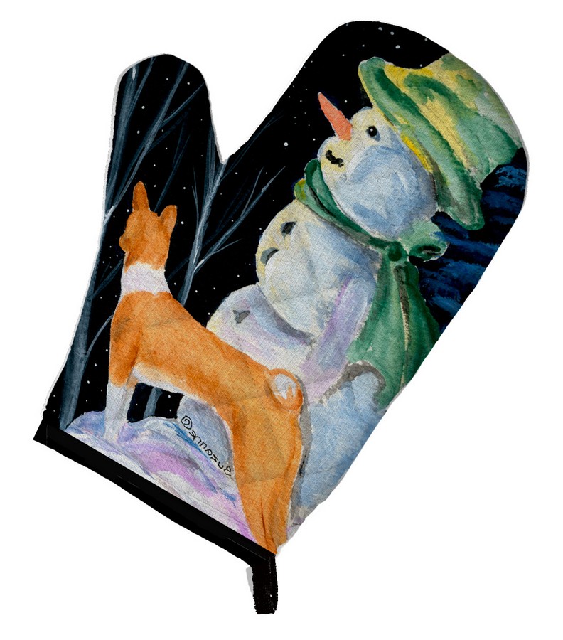 Picture of Carolines Treasures SS8556OVMT Snowman with Basenji Oven Mitt