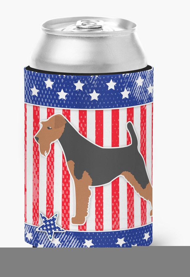 BB3285CC USA Patriotic Welsh Terrier Can or Bottle Hugger