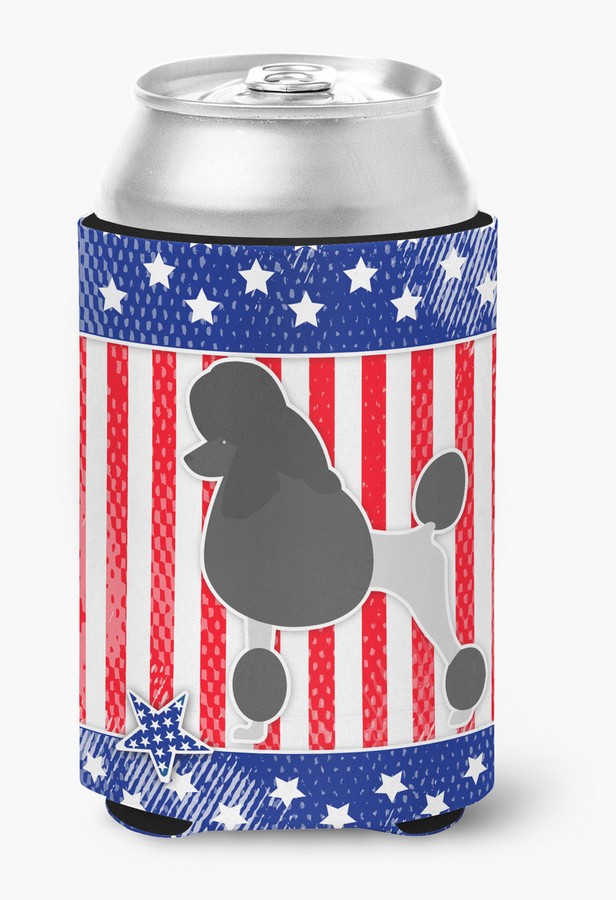 BB3339CC USA Patriotic Poodle Can or Bottle Hugger