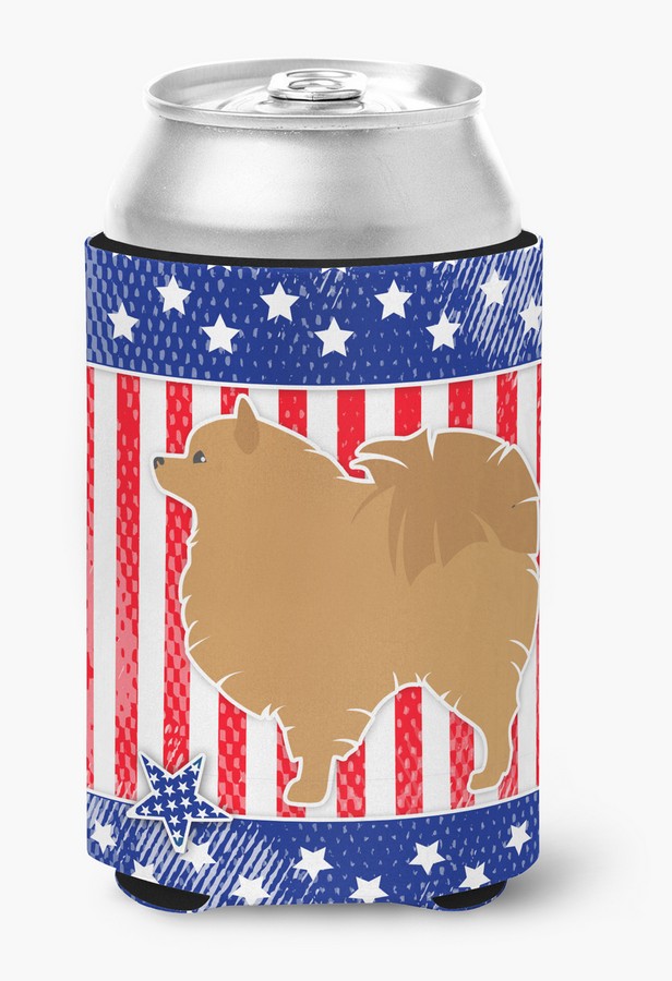 BB3342CC USA Patriotic Pomeranian Can or Bottle Hugger