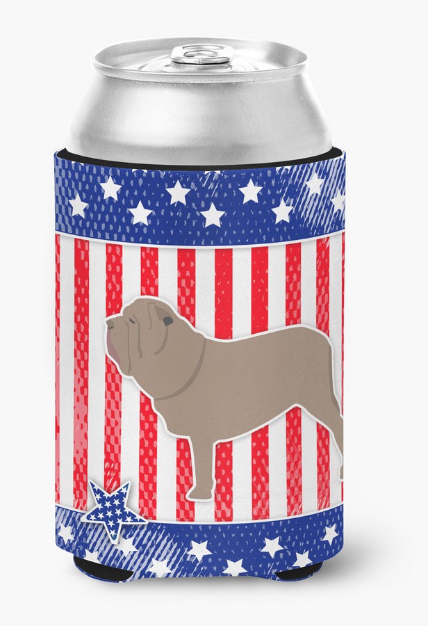 BB3365CC USA Patriotic Neapolitan Mastiff Can or Bottle Hugger