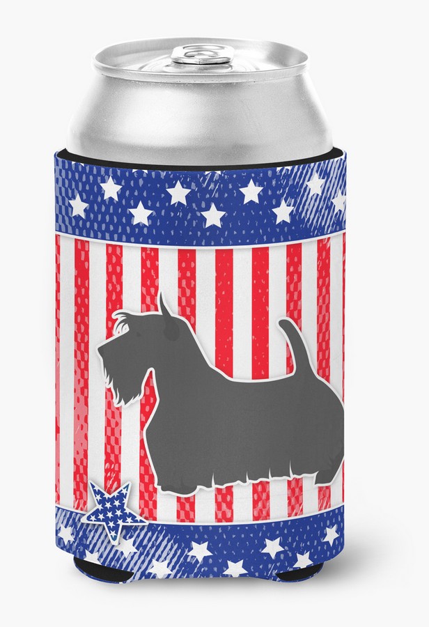 BB3369CC USA Patriotic Scottish Terrier Can or Bottle Hugger