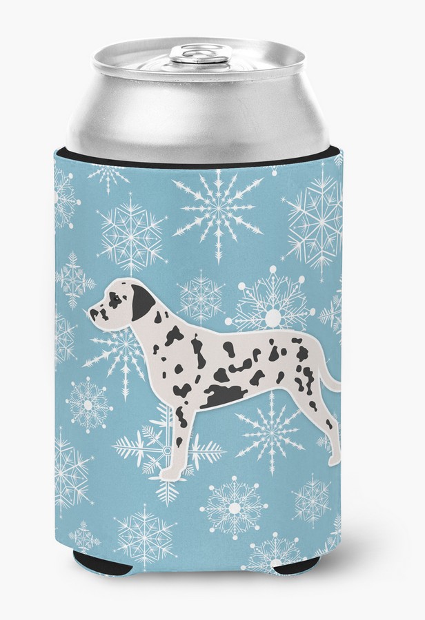 Winter Snowflake Dalmatian Can or Bottle Hugger