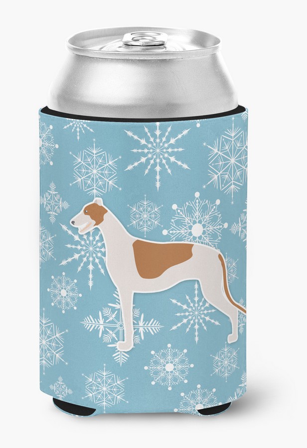 Winter Snowflake Greyhound Can or Bottle Hugger