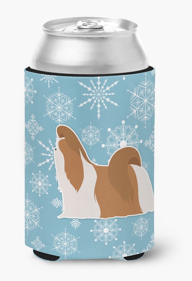Winter Snowflake Shih Tzu Can or Bottle Hugger