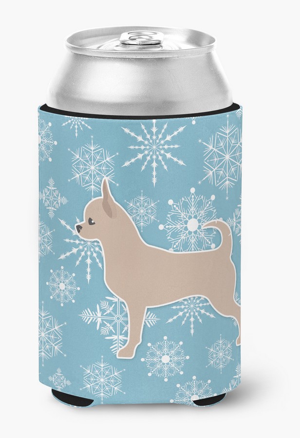 Winter Snowflake Chihuahua Can or Bottle Hugger