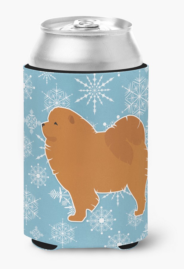 Winter Snowflake Chow Chow Can or Bottle Hugger