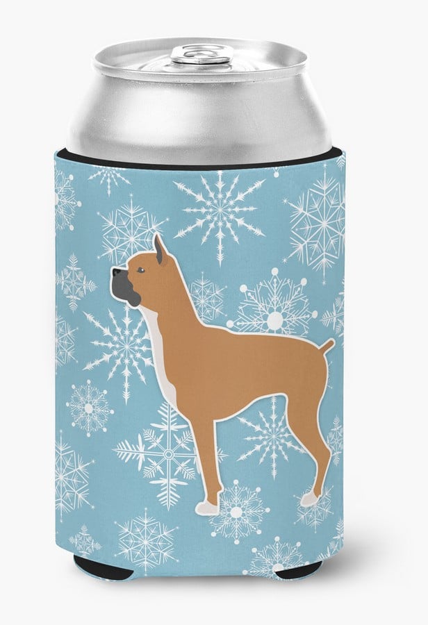 BB3553CC Winter Snowflake Boxer Can or Bottle Hugger