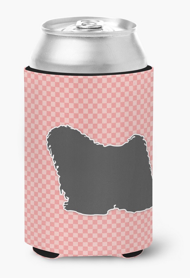 Puli Checkerboard Pink Can or Bottle Hugger