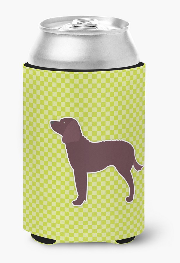 BB3801CC American Water Spaniel Checkerboard Green Can or Bottle Hugger