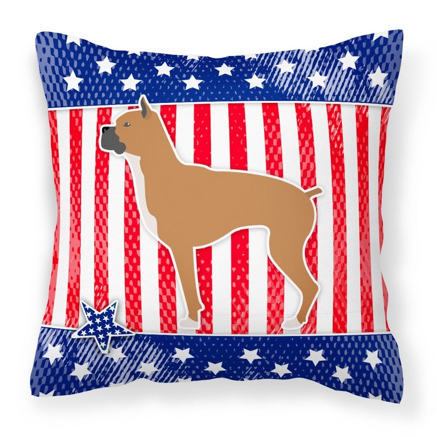 USA Patriotic Boxer Fabric Decorative Pillow