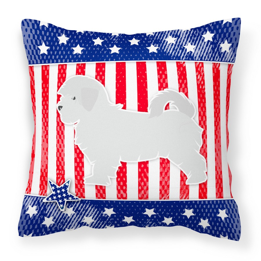 USA Patriotic Maltese Fabric Decorative Pillow