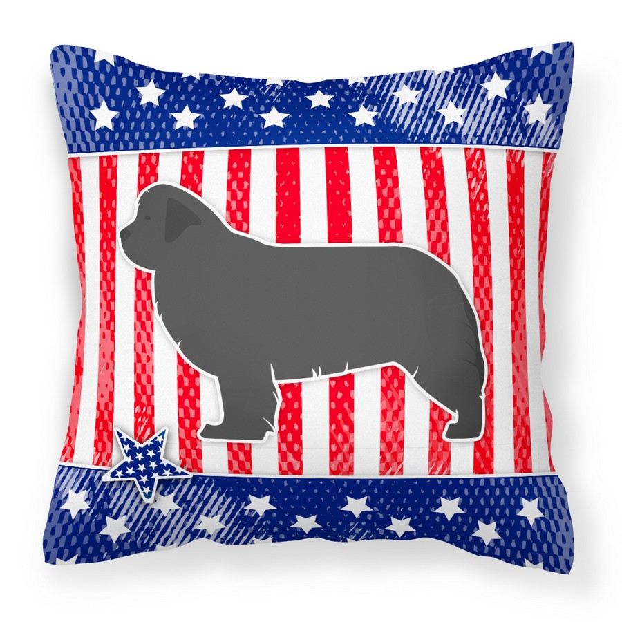 USA Patriotic Newfoundland Fabric Decorative Pillow