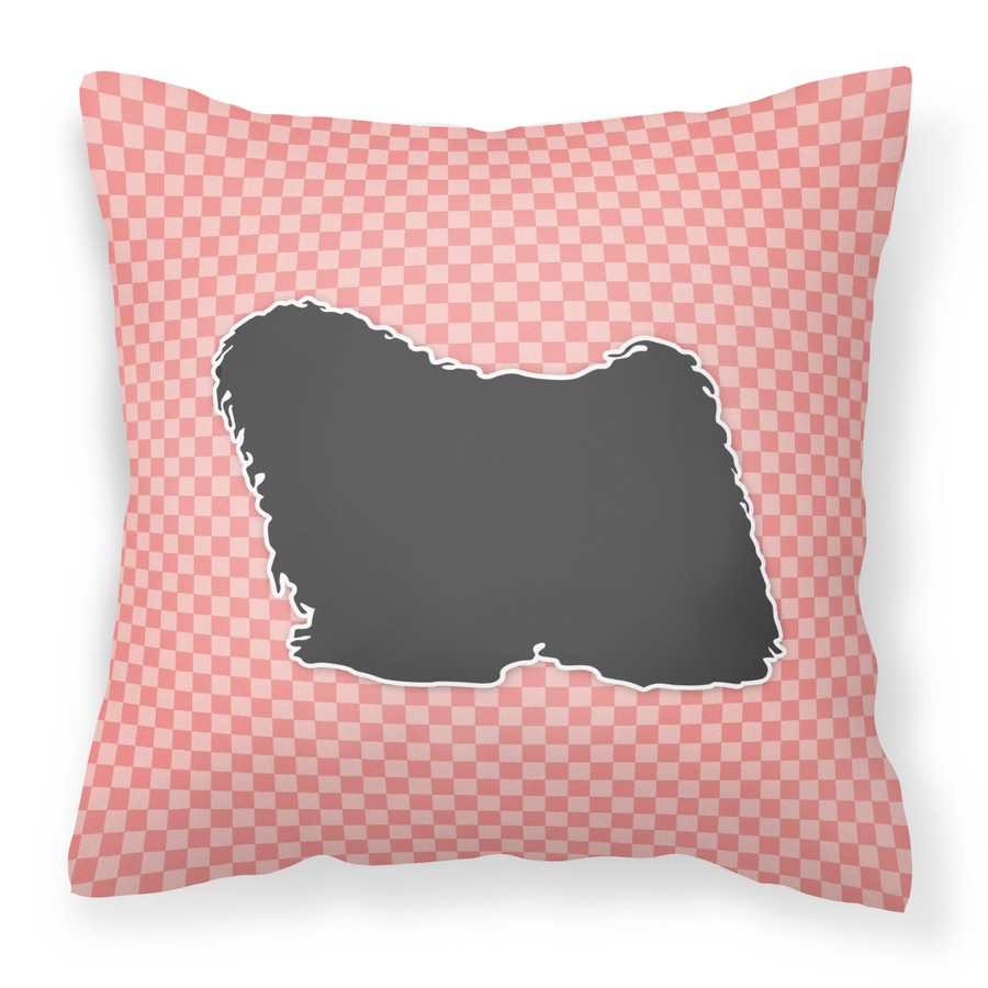 Puli Checkerboard Pink Fabric Decorative Pillow