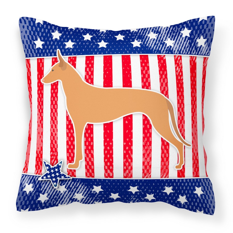 USA Patriotic Pharaoh Hound Fabric Decorative Pillow