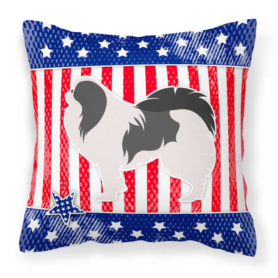 USA Patriotic Japanese Chin Fabric Decorative Pillow