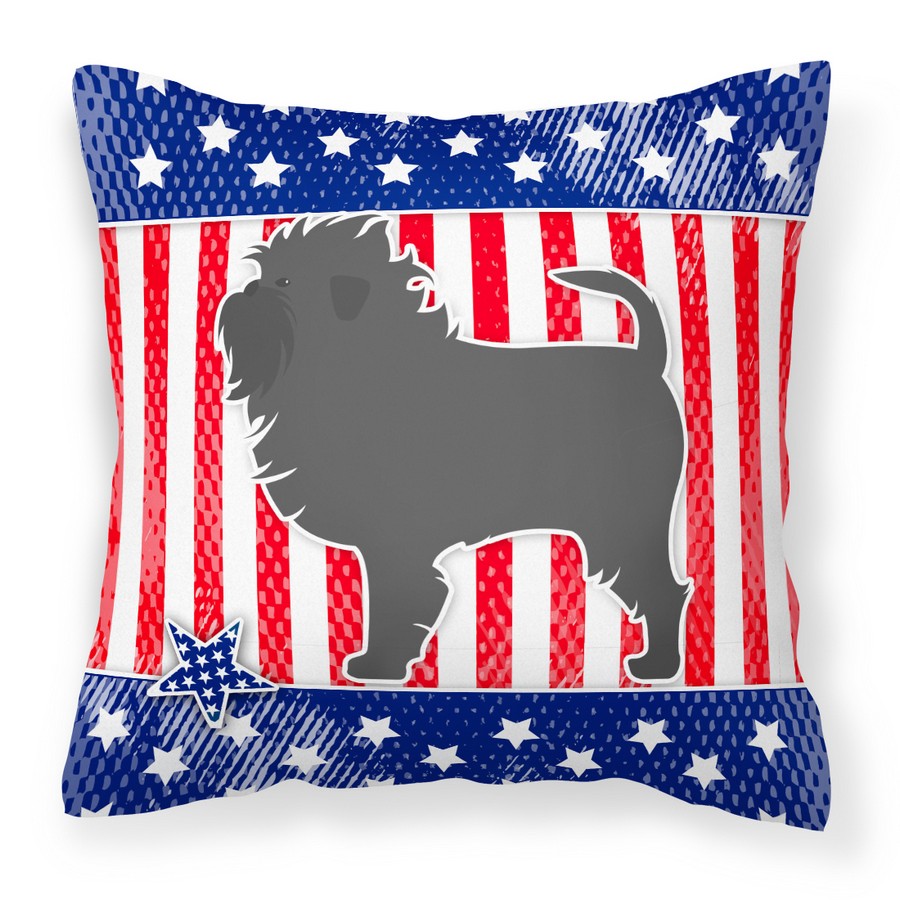 USA Patriotic Affenpinscher Fabric Decorative Pillow