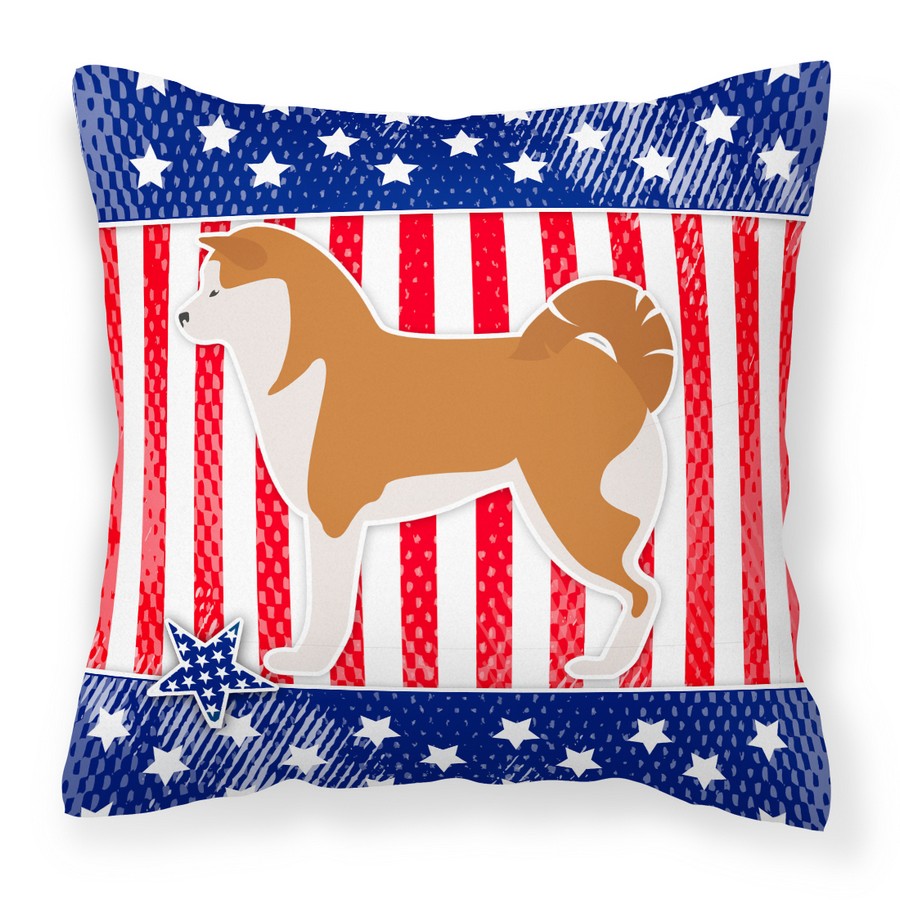 USA Patriotic Akita Fabric Decorative Pillow