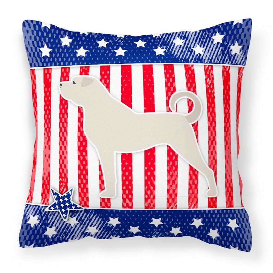 USA Patriotic Anatolian Shepherd Fabric Decorative Pillow