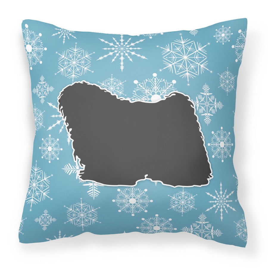 Winter Snowflake Puli Fabric Decorative Pillow