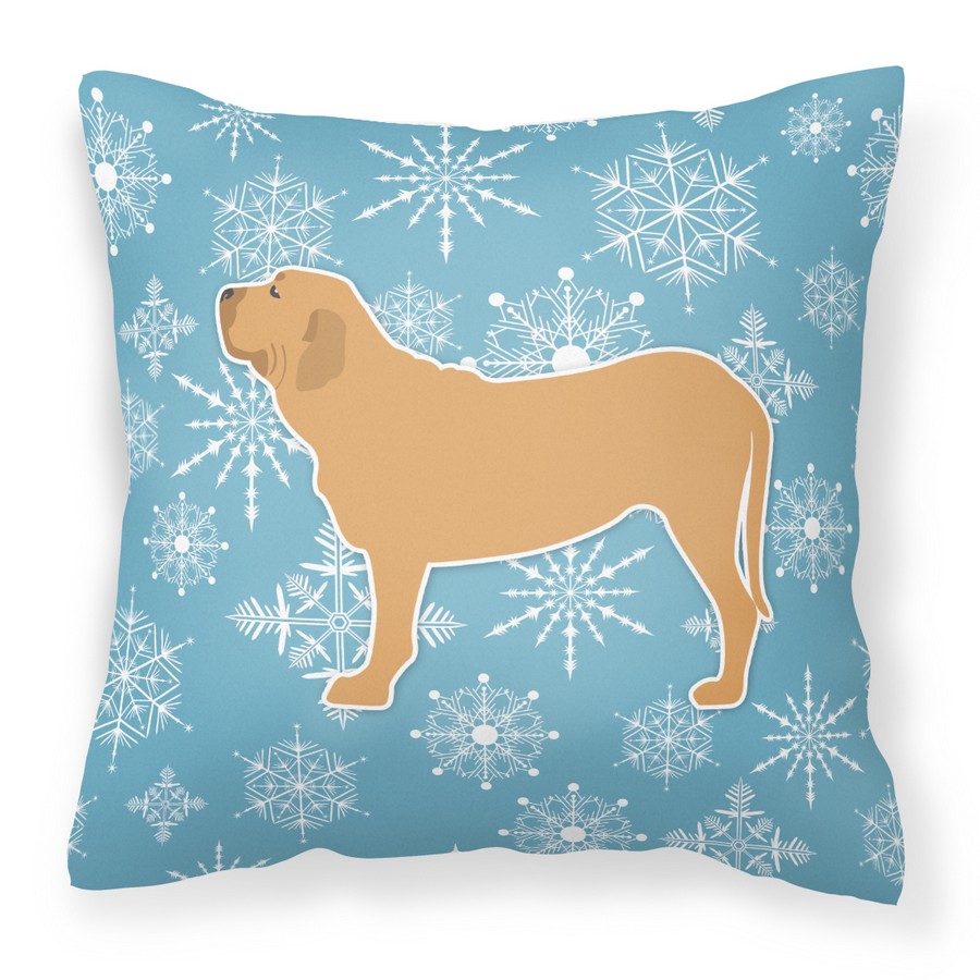 Winter Snowflake Fila Brasileiro Fabric Decorative Pillow